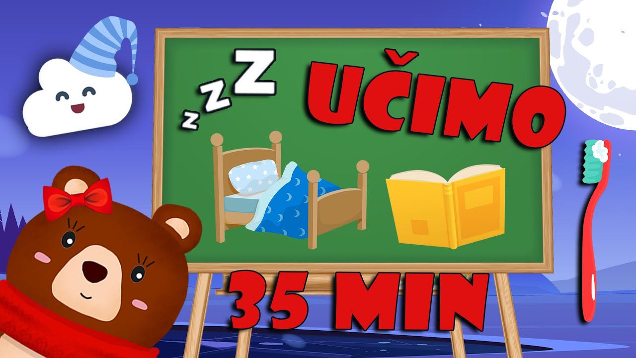 🌙 Učimo Mix: LAKU NOĆ rutina | Vrijeme za spavanje | Priče za laku noć | Mama Medo nas uči 🐻