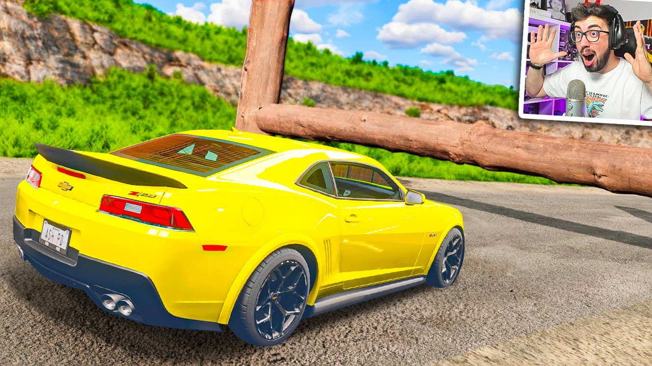ACCIDENTES DE COCHES vs TRONCOS 💥 | BeamNG Drive