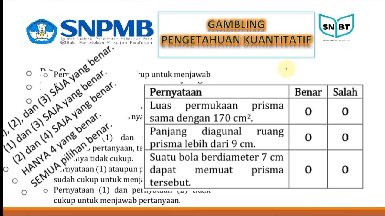 GAMBLING SOAL PK UTBK 2025 #snbt #utbk2025 #sbmptn