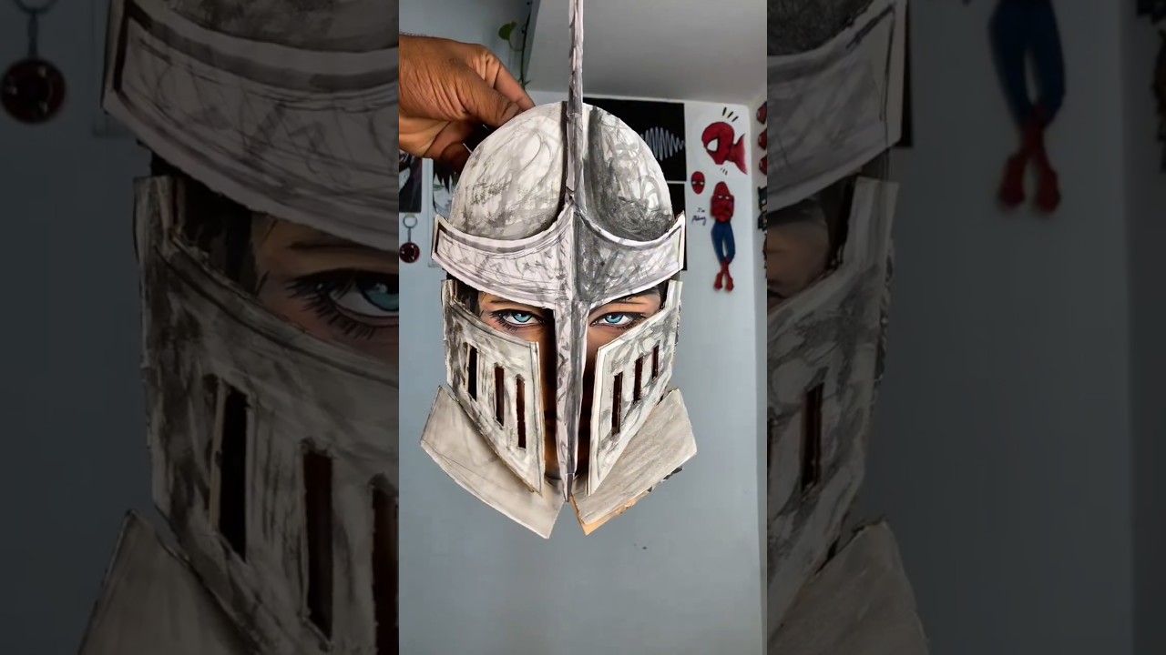 knight man helmet craft Art ⚔️