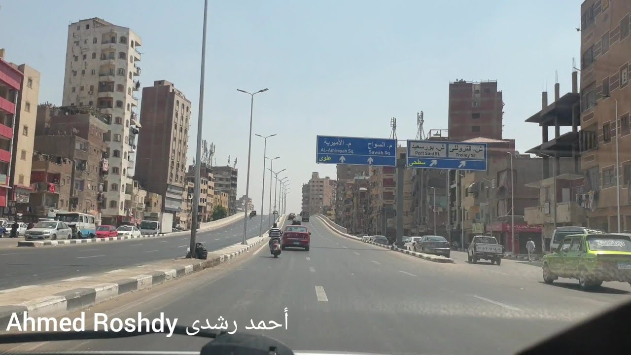 شارع عمر المختار بعد تطويره امتداد لمحور مسطرد . المطرية . 18 مايو 2022 .