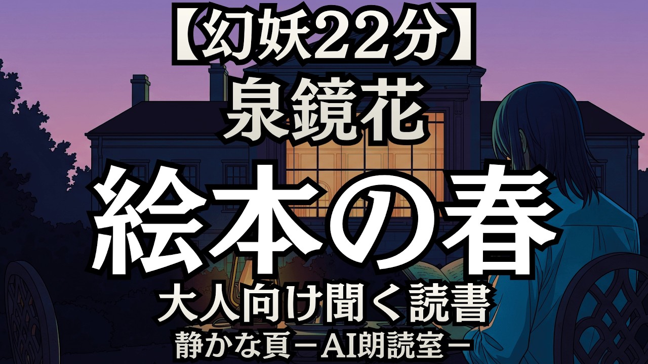 【幻妖】泉鏡花 絵本の春｜AI朗読 大人向け聞く読書 囁き男性ボイス 寝落ち 虫音ASMR