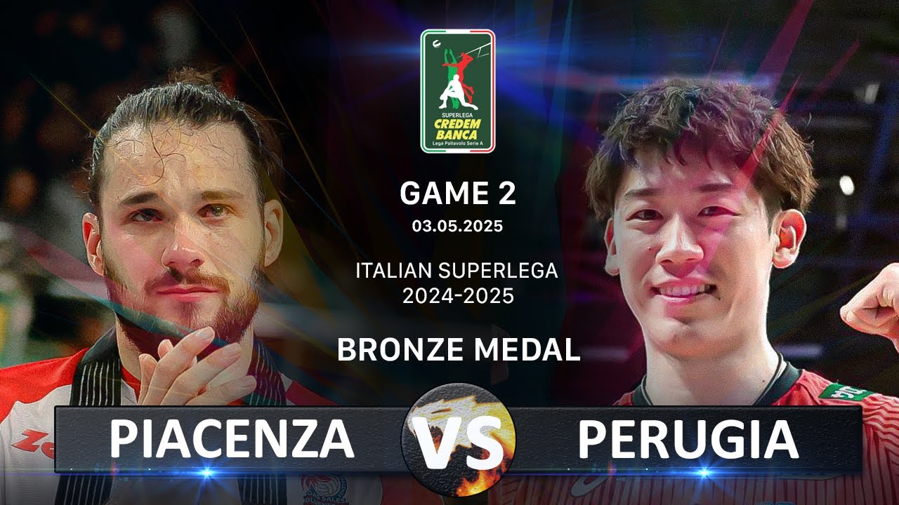 Bronze Medal Matches of Italian Volleyball SuperLega 2024/2025 | Piacenza vs Perugia