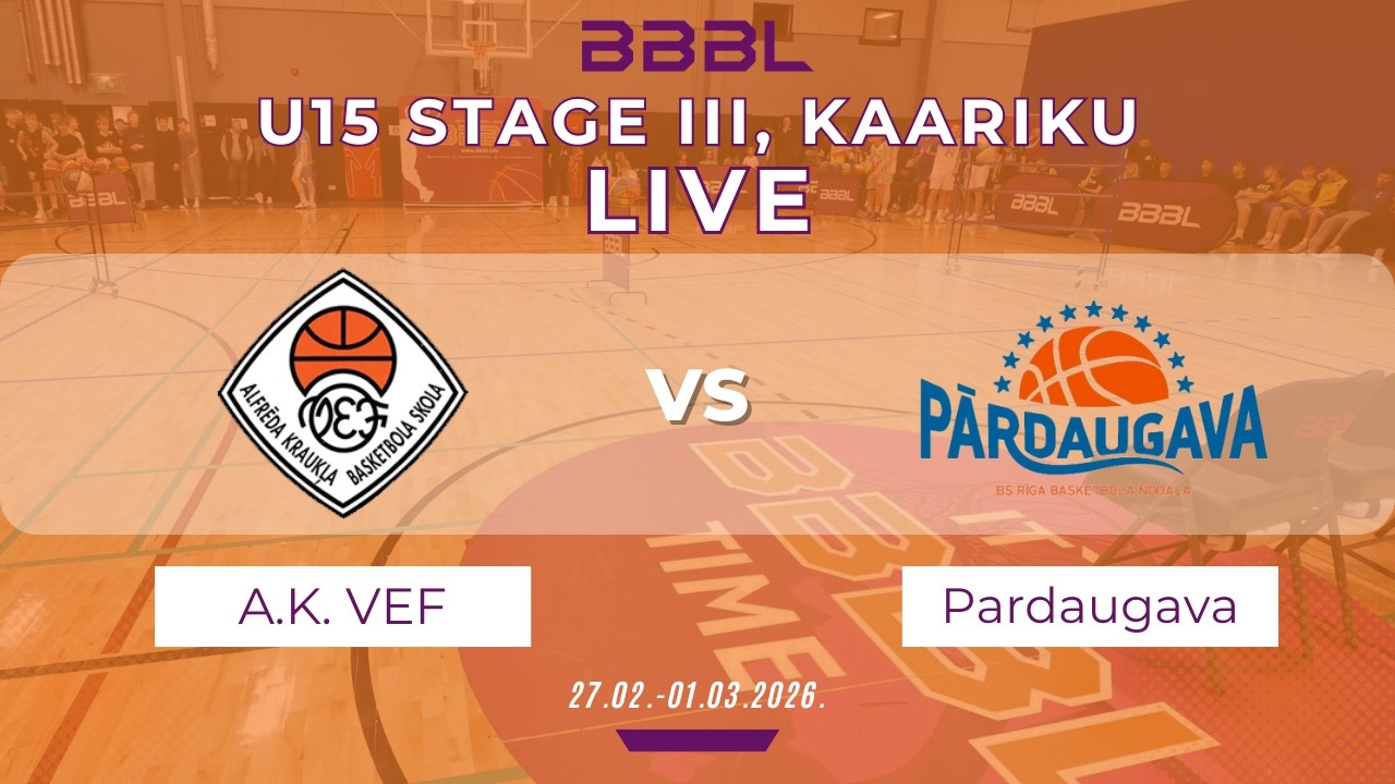 A.Kraukla VEF 2011 vs Pārdaugava 2011 | BBBL U15 | Stage III