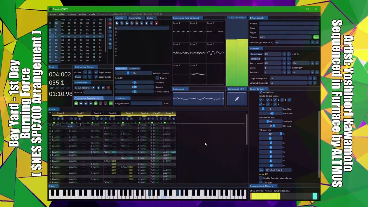 Burning Force - Bay Yard - 1st Day (SNES SPC700 Re-Arrangement) [Furnace Tracker]
