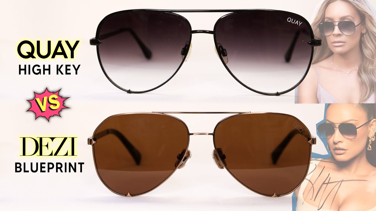 DEZI BLUEPRINT VS. QUAY HIGH KEY SUNGLASSES - REVIEW & TRY-ON || Lucykiins