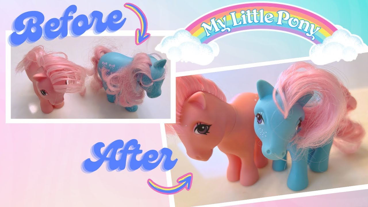 My Little Pony Makeovers 🦄 How to clean and restore G1 ponies