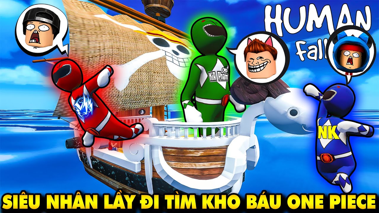 3 ANH EM SIÊU NHÂN KHUYẾT TẬT ĐI TÌM KHO BÁU ONE PIECE VÀ CÁI KẾT - Human: Fall Flat | KiA Phạm