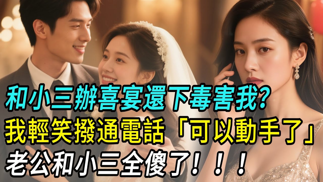 老公和小三辦喜宴，還下毒害我，我輕笑撥通電話：「可以動手了。」老公和小三全傻了！！！