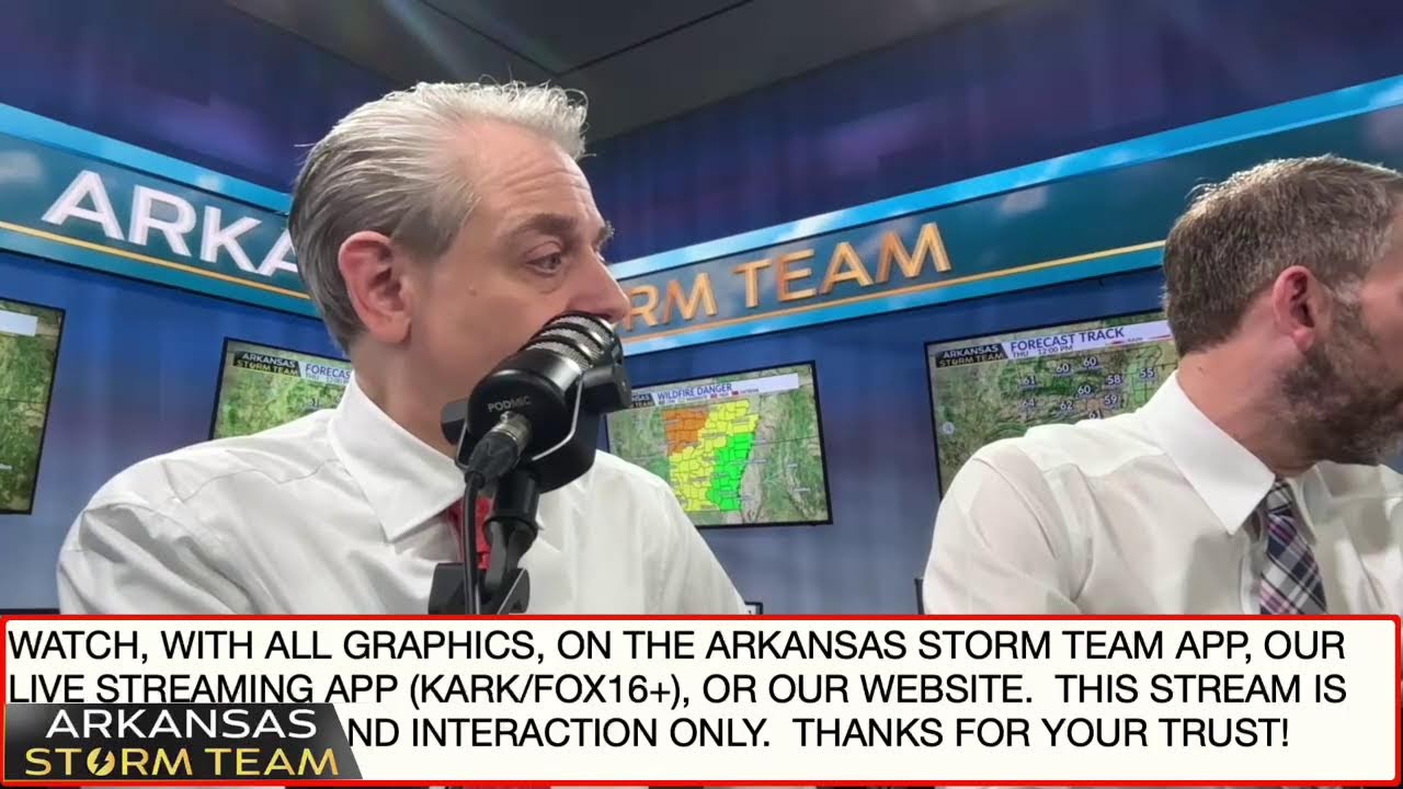 Arkansas Storm Team LIVE.  The wildfire danger is increasing right now. #ARWX #ARStormTeam