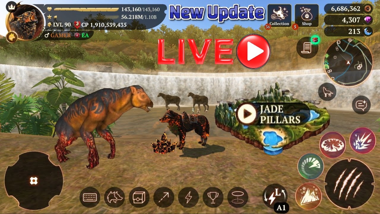 🔴 LIVE | The Wolf: NEW Update is here - MAP🌴Jade Pillars - with many surprises👀NEW LVL 99 |