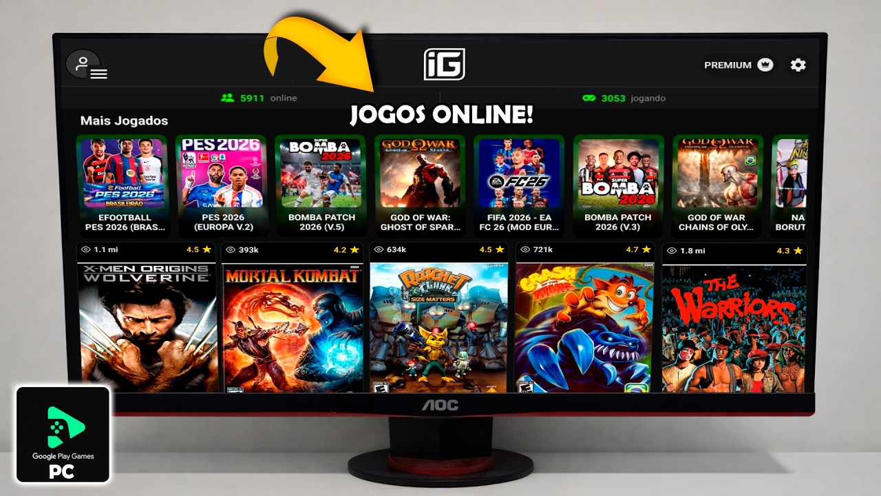 INACREDIT&Aacute;VEL! APP IGAMES NO PC E COM JOGOS ONLINE! IGAMES PSP NO COMPUTADOR COM NOVIDADES INCR&Iacute;VEIS