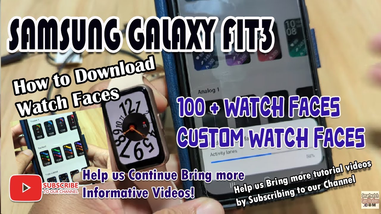 Коллекция циферблатов для Samsung Galaxy Fit3, загрузки, пользовательские циферблаты