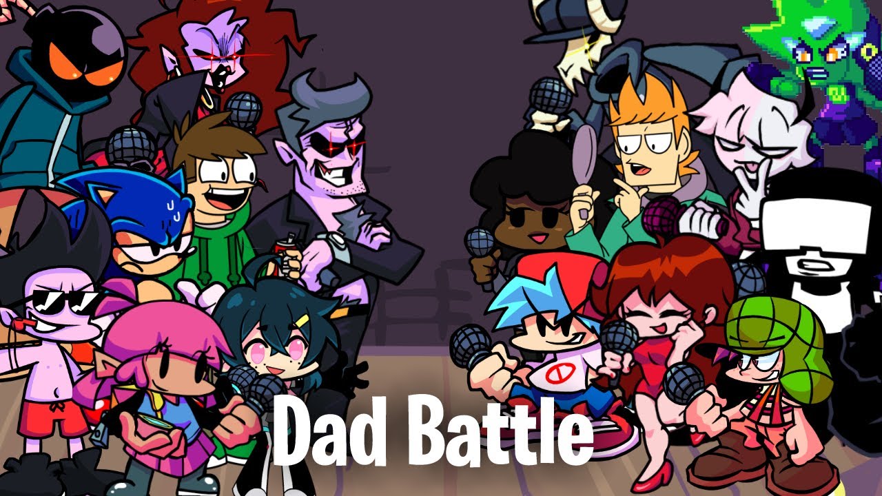 FNF Dad Battle but Every Turn a Different Cover is Used