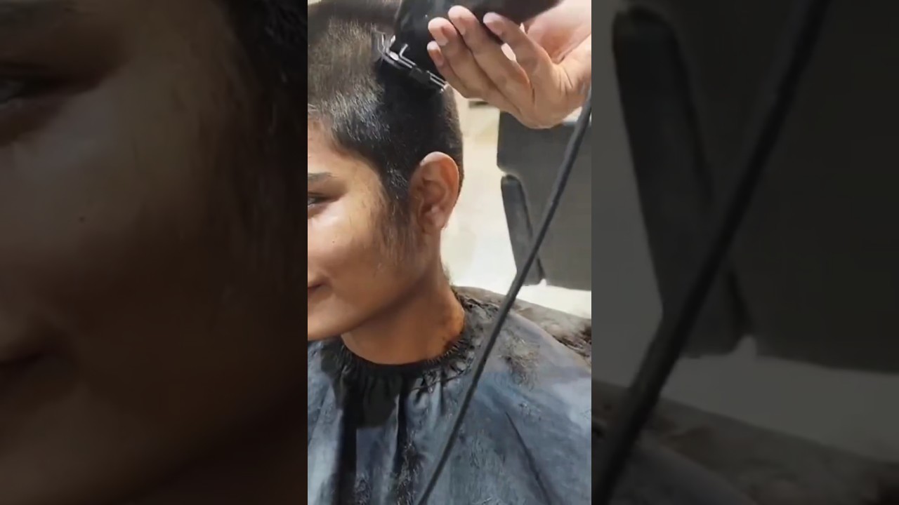 I'm Cutting off My Long Hair for a Buzzcut?!  #headshave #buzzcut #longhair #haircut #salon