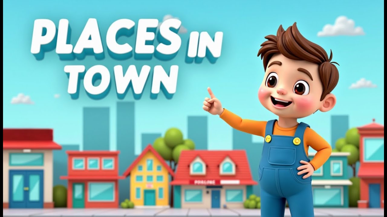 Buildings in Town! 🏫 Fun Kids Song | Learn Town Places & Community Helpers | Comet Sprouts