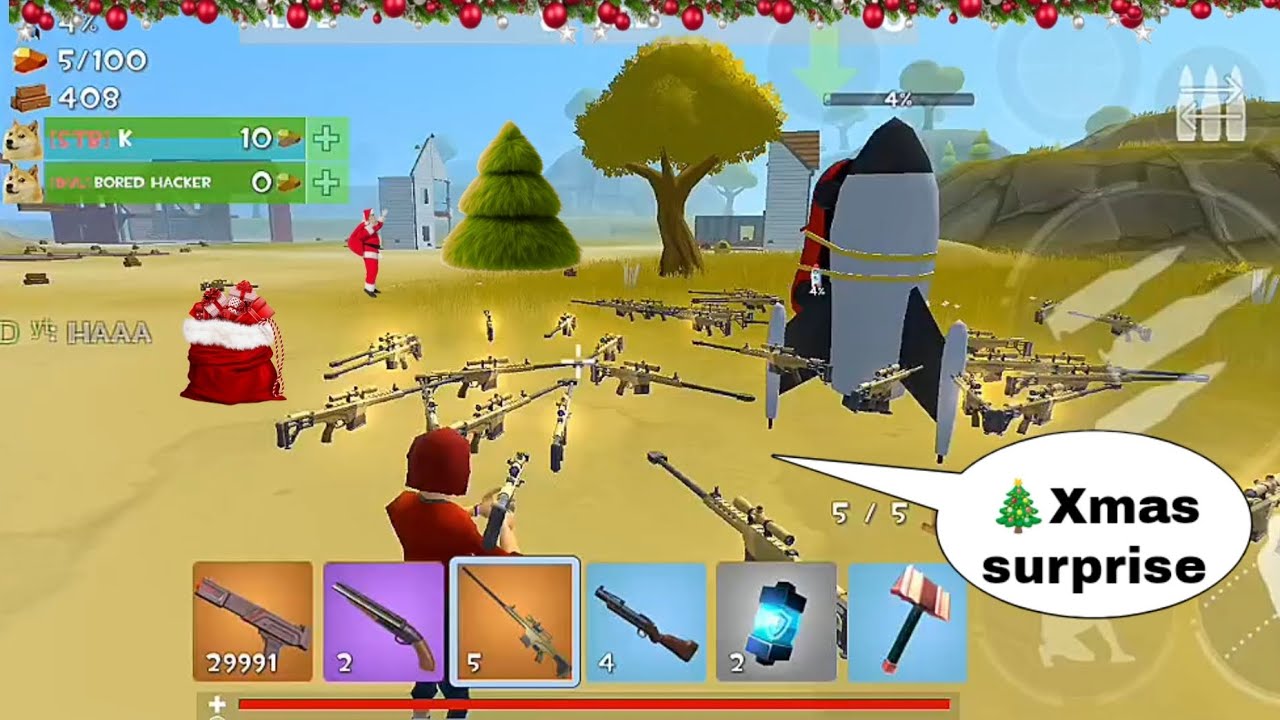 Rocket Royale Christmas surprise gameplay 