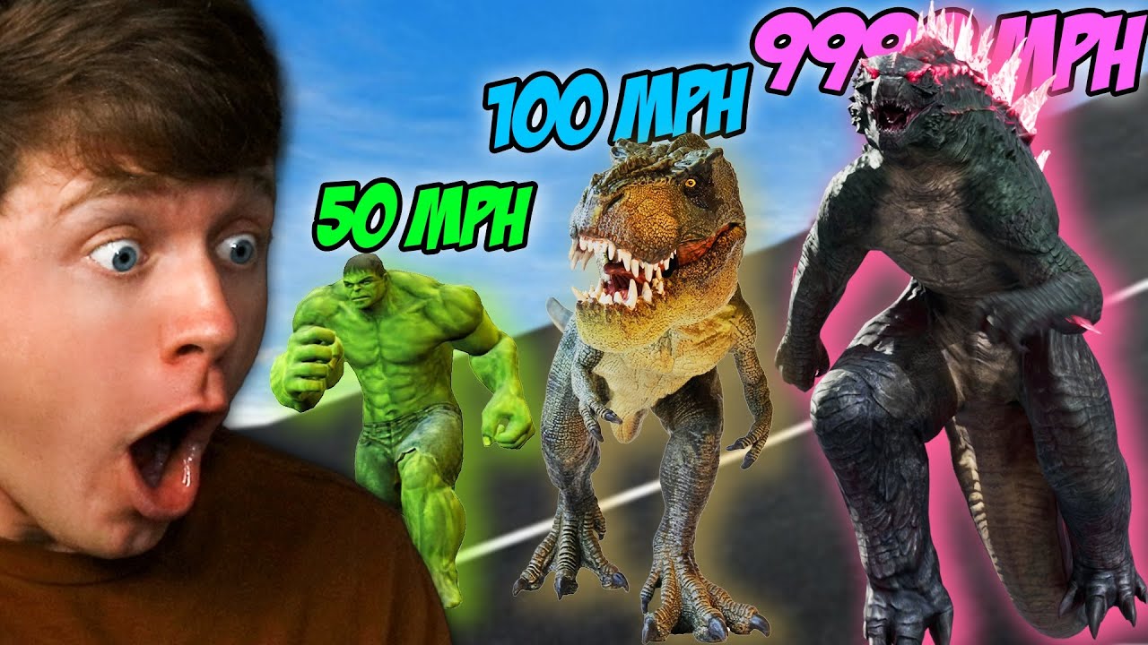 FASTEST MONSTER SPEED COMPARISON! (Reaction)