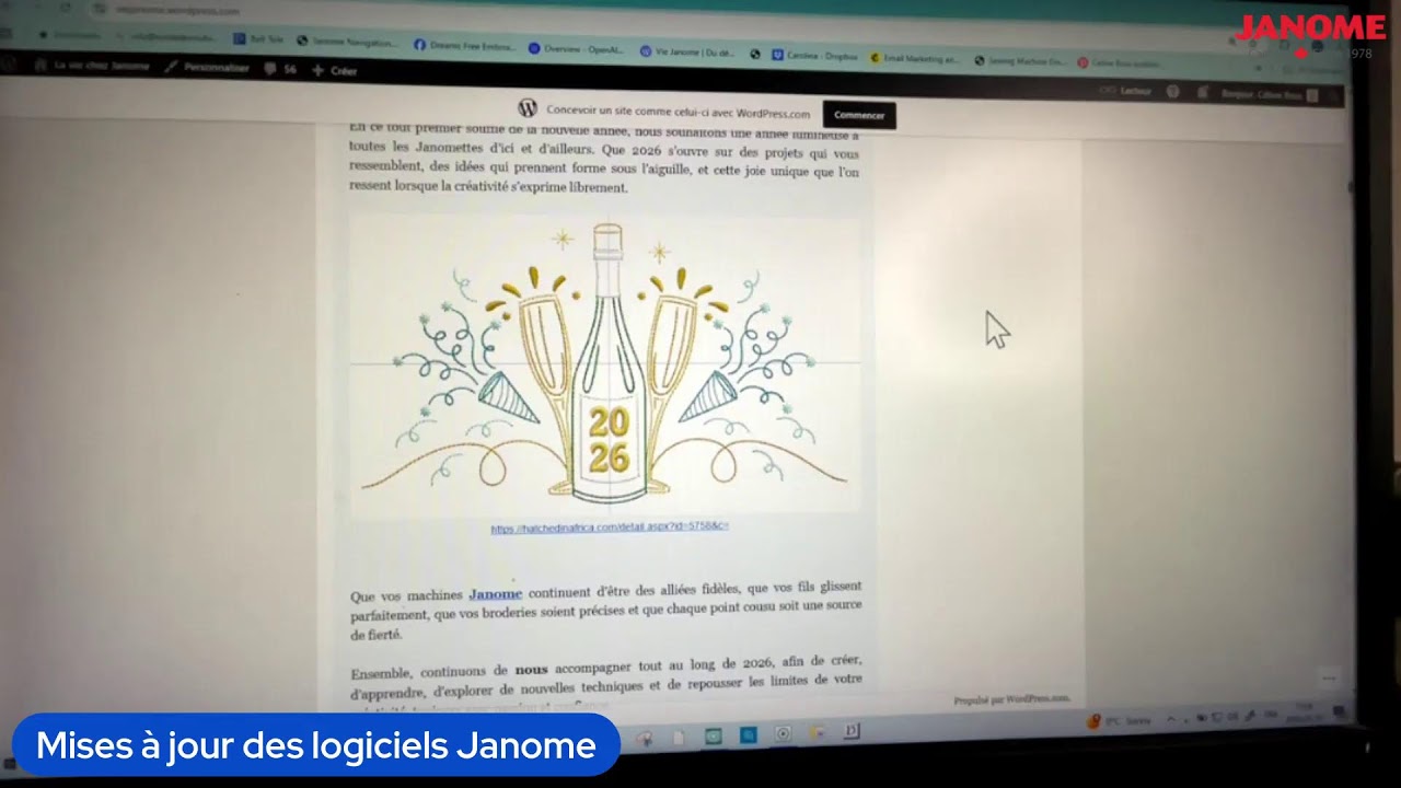 Mises à jour des logiciels Janome