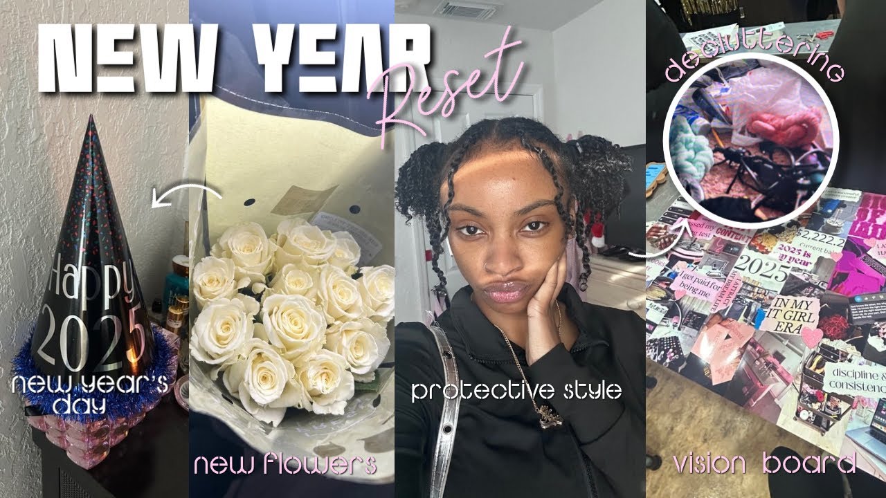 2025 NEW YEAR RESET✰new year new me? vision board, decluttering, goal setting, self reflection etc..