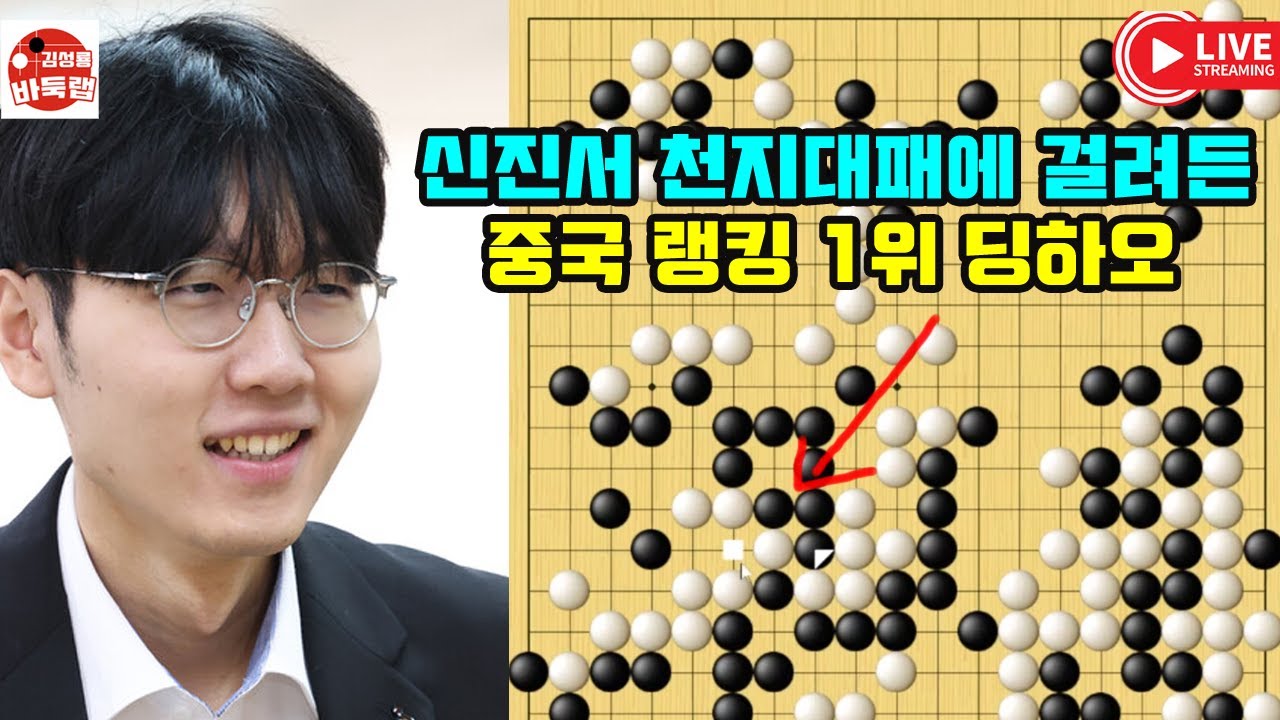 신진서 천지대패에 걸려든 중국 랭킹 1위 딩하오~ 중국갑조리그 PO 주장전 신진서 VS 딩하오 2024년 3월17일 경기 #김성룡바둑랩 #바둑