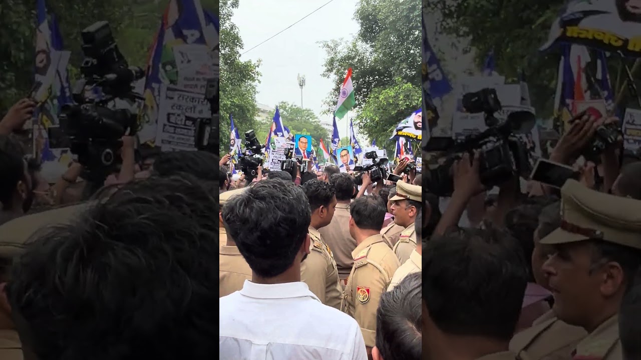 University ￼nahi geerane dunga bada protest Lucknow #ytshorts #lucknow #protest #news #viral