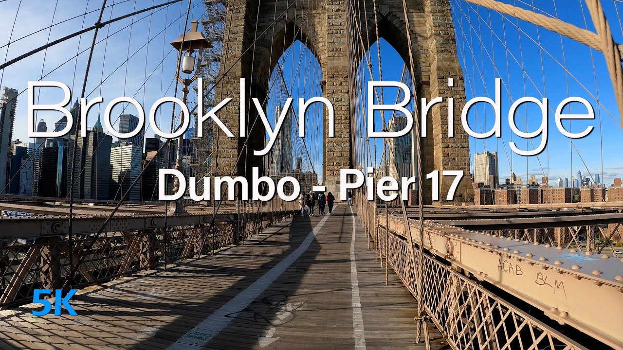 Brooklyn Waterfront(Dumbo) to South Street Seaport(Pier 17) via Brooklyn Bridge (New York City Tour)