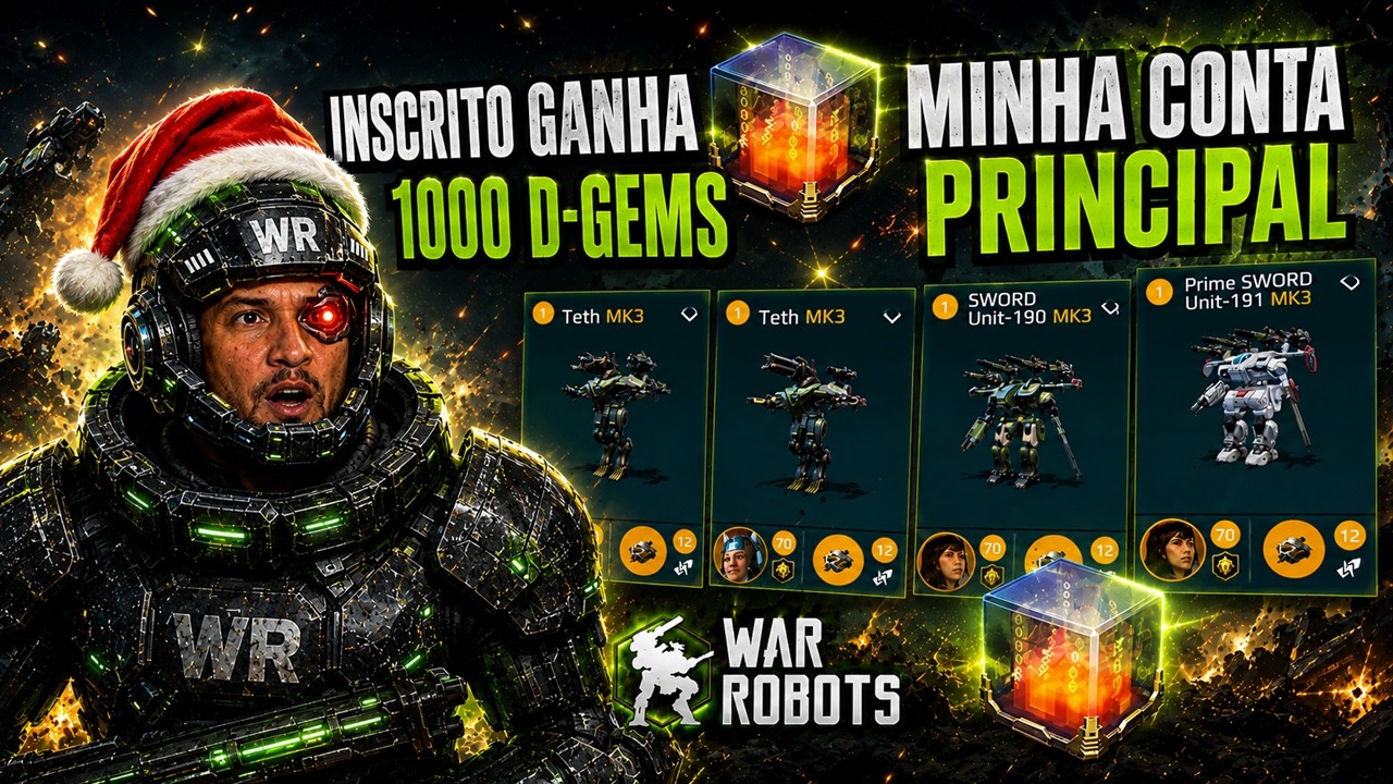 AVALIAÇÃO DE HANGAR ELE GANHOU 1000 D-GEMS ! 😳🔥 MINHA CONTA PRINCIPAL | WAR ROBOTS EP-29