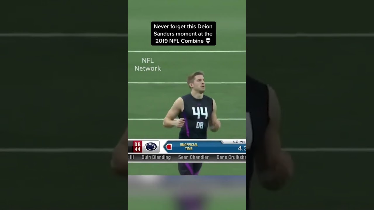 Deion Sanders' reaction to Troy Apke's 40-yard dash at the 2019 NFL Combine 🤣 #shorts