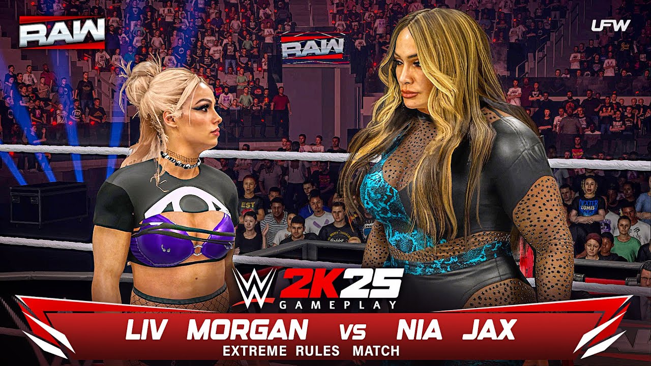 WWE 2K25 Лив Морган против Нии Джакс в матче по экстремальным правилам