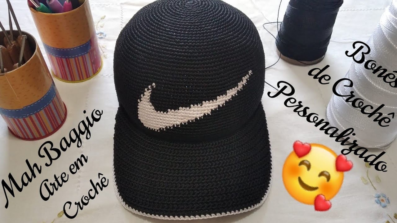 Vlog de Produção 🥰 Boné de Crochê Personalizado Nike 🥰
