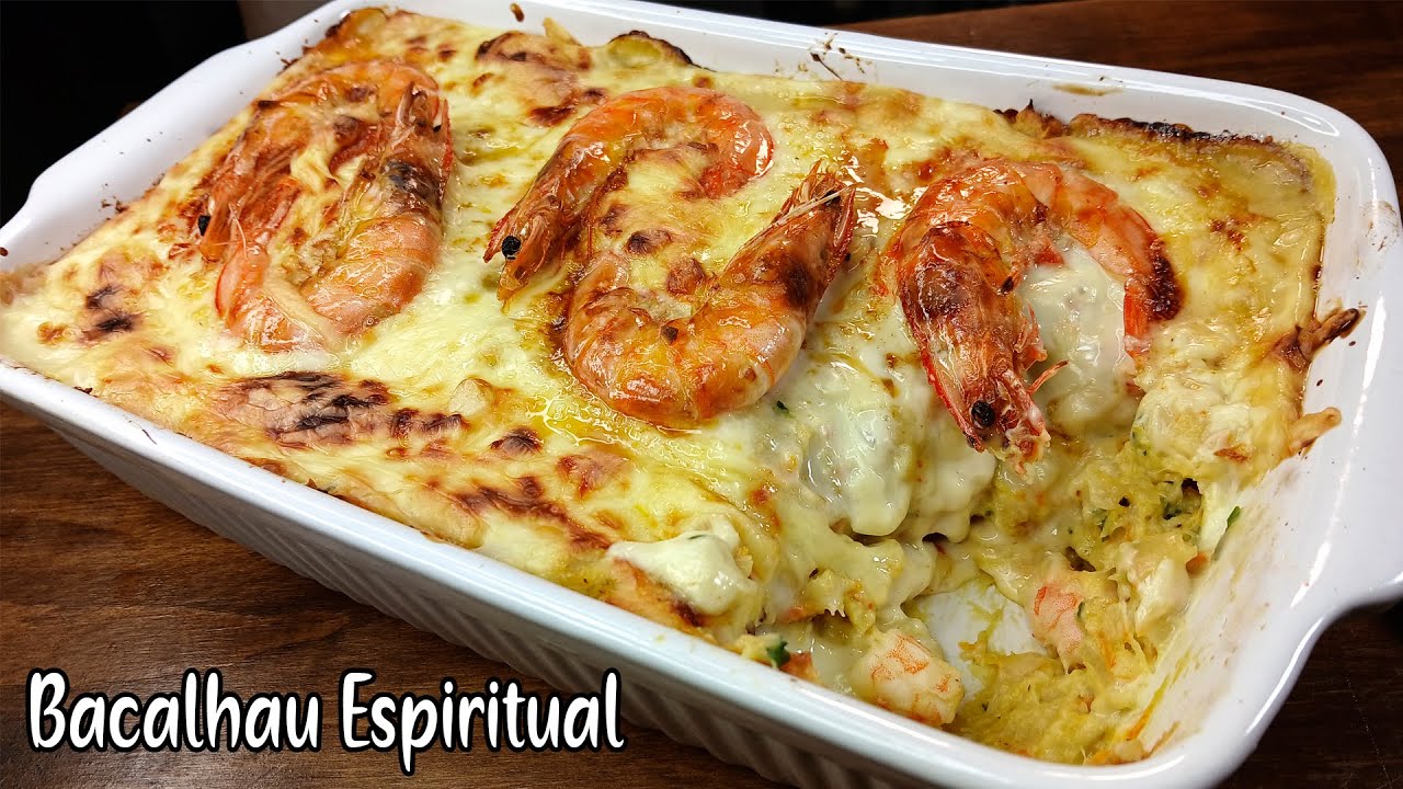 Receita de Bacalhau Espiritual com Camarão — Perfeita para Jantar ou Festa