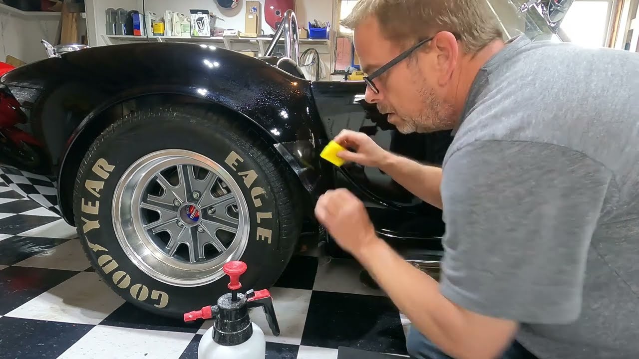 FFR MK 4 Transmission cover Leather install / Rear fender PPF install - Shelby Cobra replica build