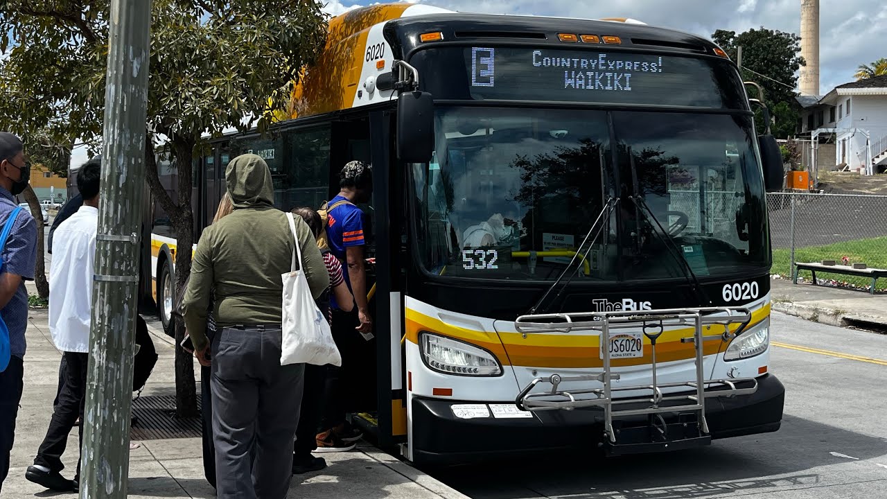 TheBus Honolulu Bus 6020 Route E CountryExpress! WAIKIKI 
