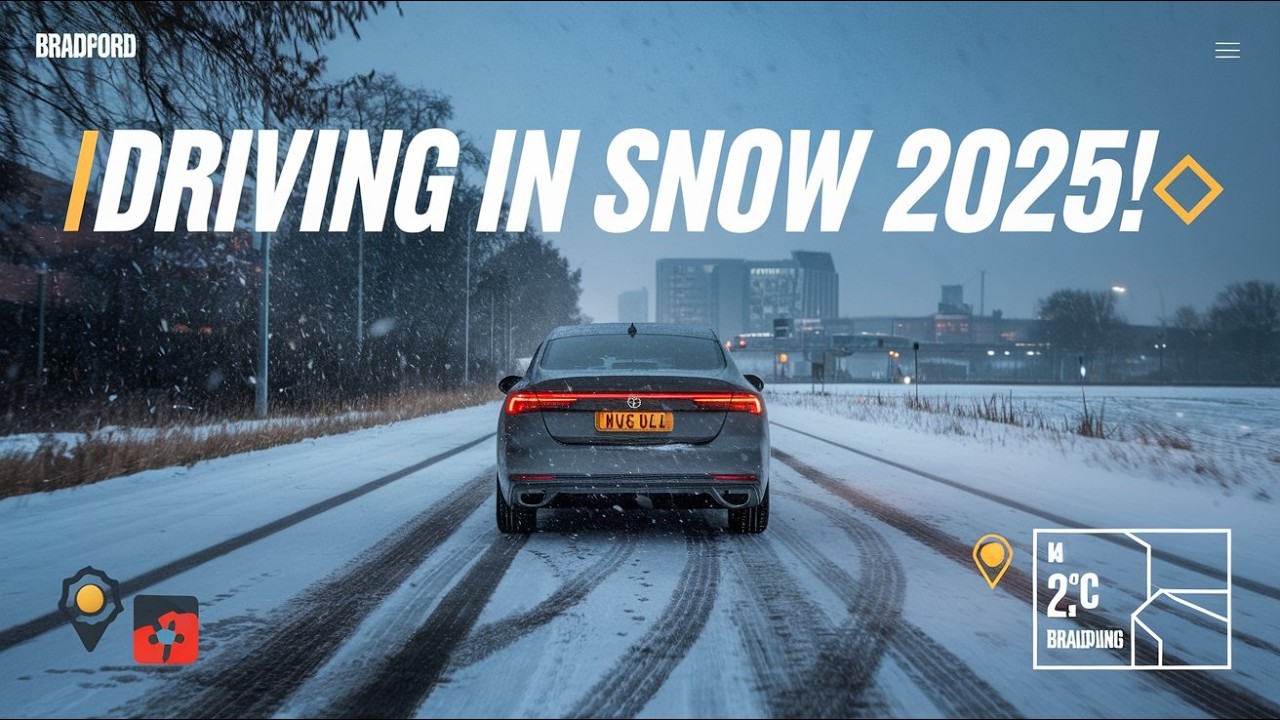 Driving in Snow in Bradford 2025 ❄️🚗 | Winter Road Conditions & Tips! #driving #uk #snow