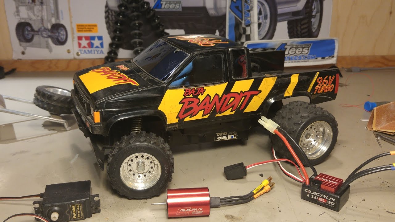 Tyco Baja Bandit Upgrade to Brushless motor +  ESC-Radio-servo Swap