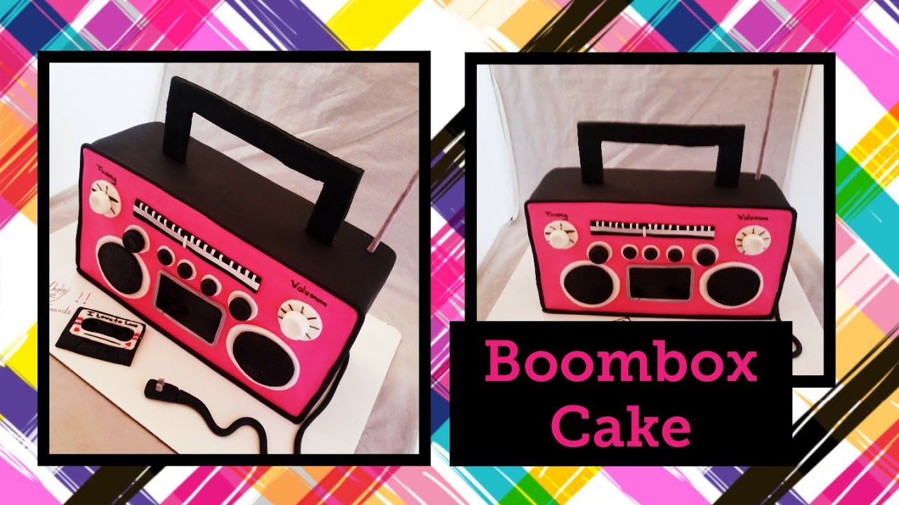 Boombox cake , pastel de grabadora
