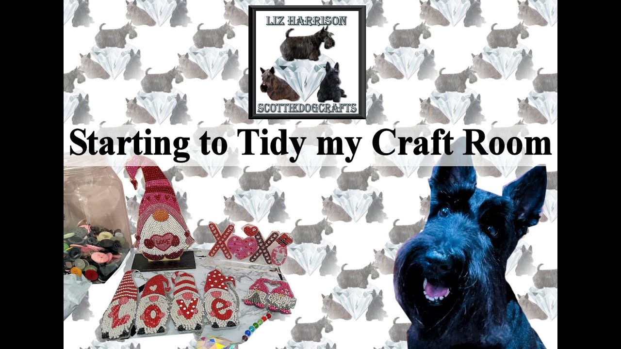 Not Diamond Painting | My Craft Room | Starting the Tidy Up | Some Valentine Decorations