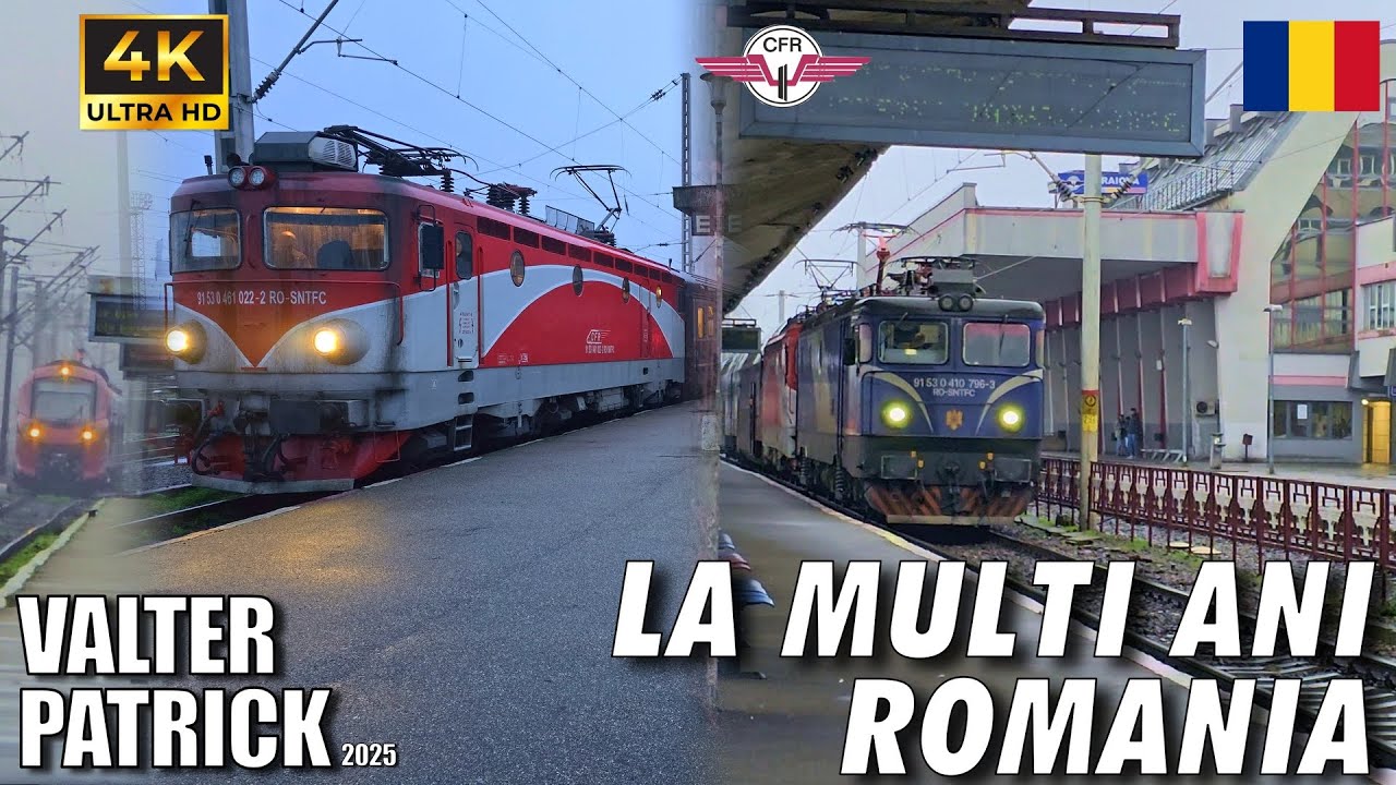 Trenurile diminetii in Craiova | La multi ani Romania 4K (2025)