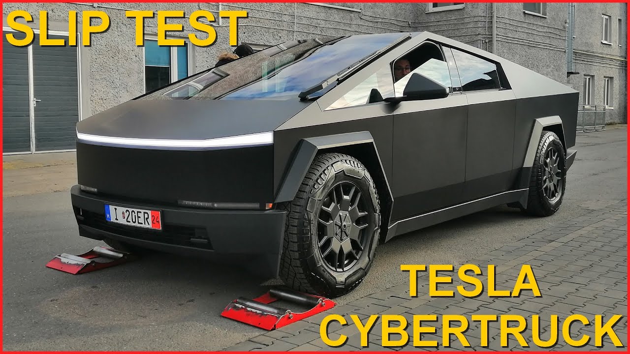 SLIP TEST - Tesla CYBERTRUCK AWD - @4x4.tests.on.rollers