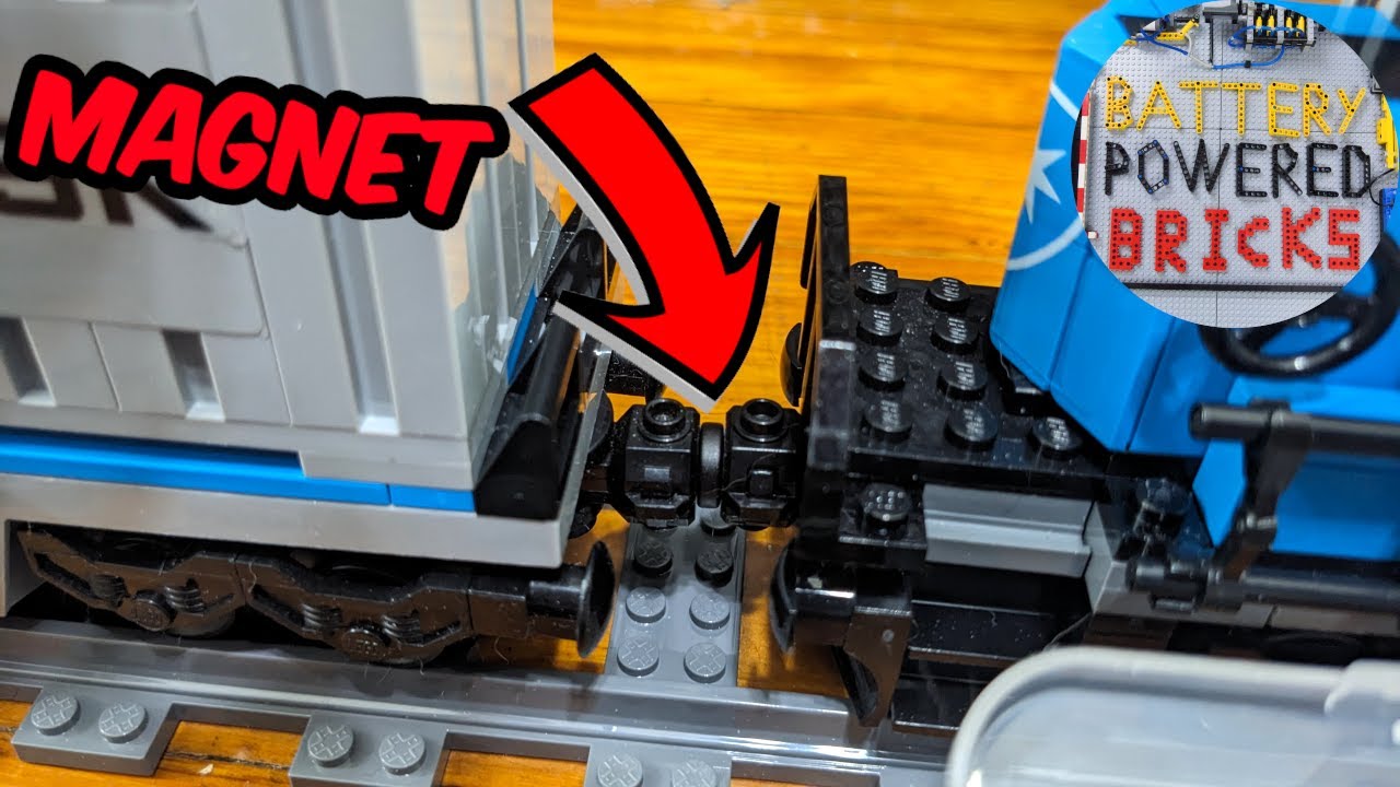 Using magnets between Lego Train Couplers
