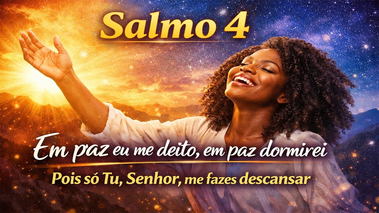Salmo 4 | Em Paz Eu Me Deito, Em Paz Dormirei | Louvor Profético Para Dormir em Paz