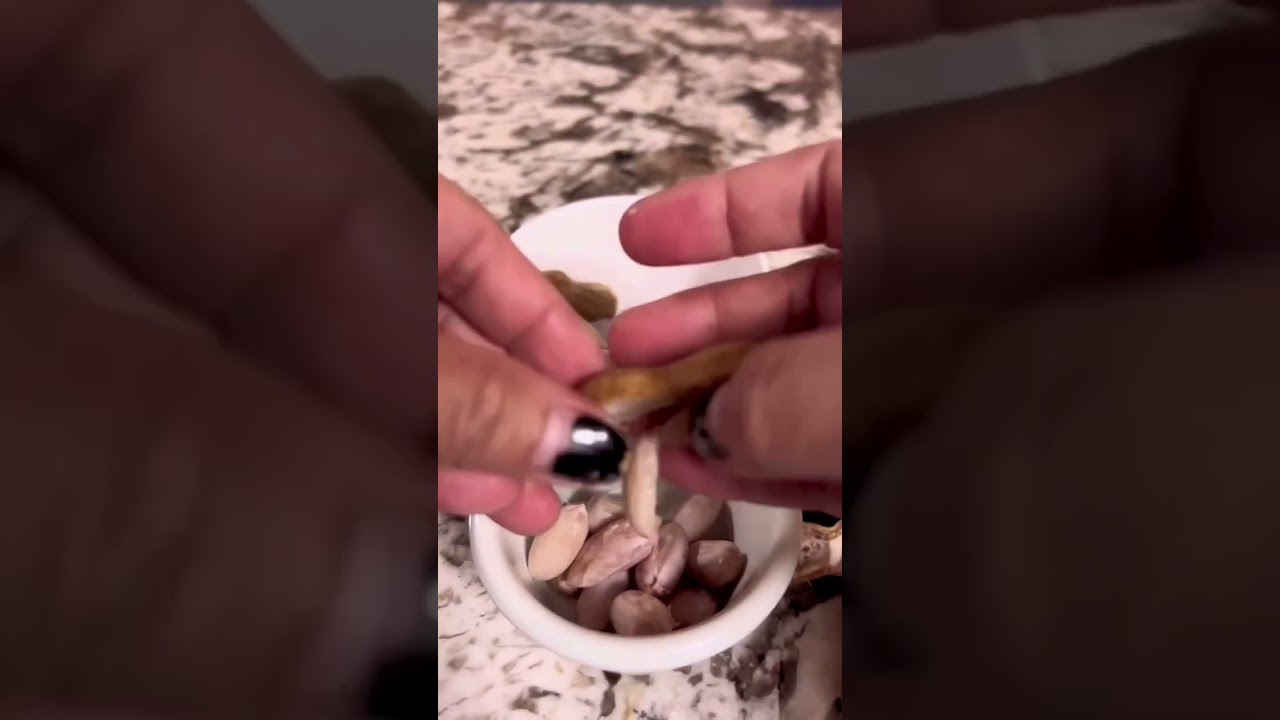ASMR Cracking boiled peanut sounds #satisfying #asmr #shorts