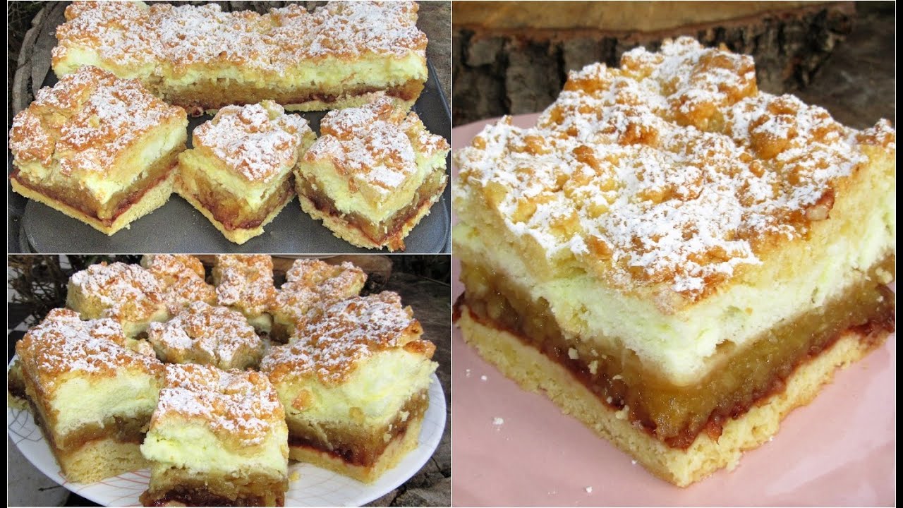 Pyszna SZARLOTKA z powidłami i budyniową pianką   #szarlotka