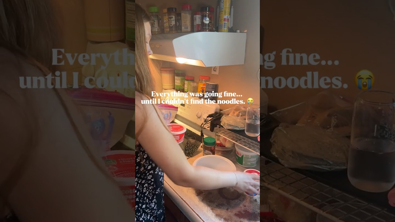 Everything was going fine&hellip; until I couldn&rsquo;t find the noodles. 😭😂 #allin # #cooking