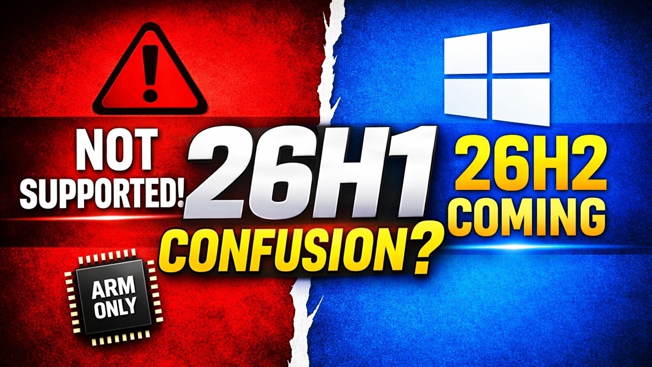 Windows 11 26H1 не устанавливается! 26H2 скоро выйдет для всех ПК.