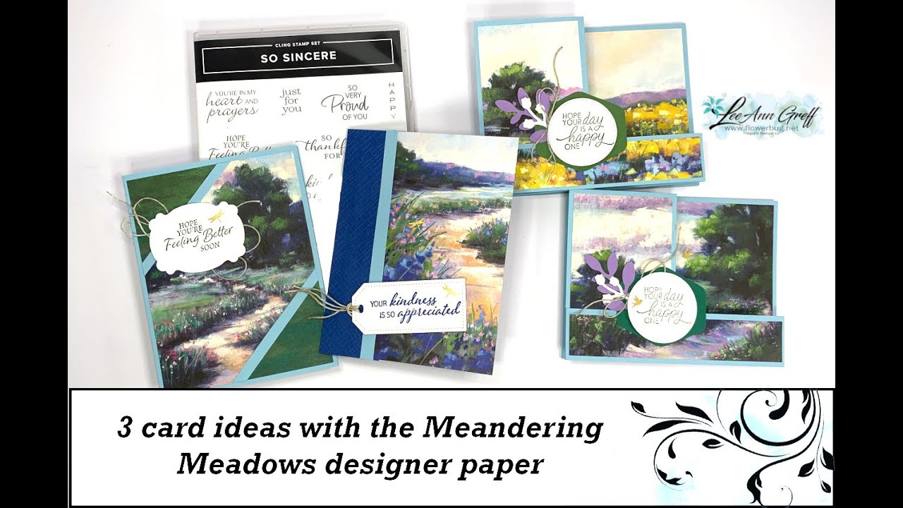 3 unique Meandering Meadows card ideas
