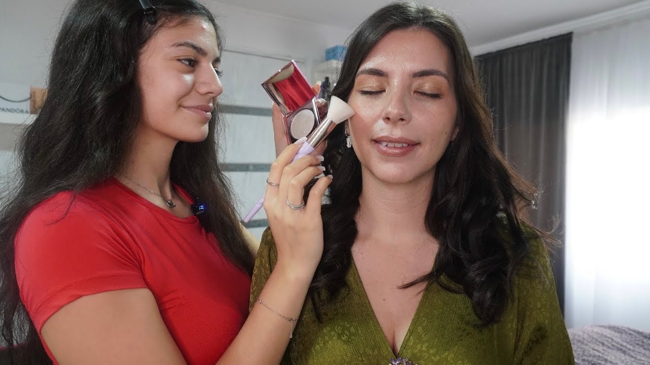 Relaxing Make Up Session & Hair Styling | Perfect for Christmas, Soft Spoken Real Person
