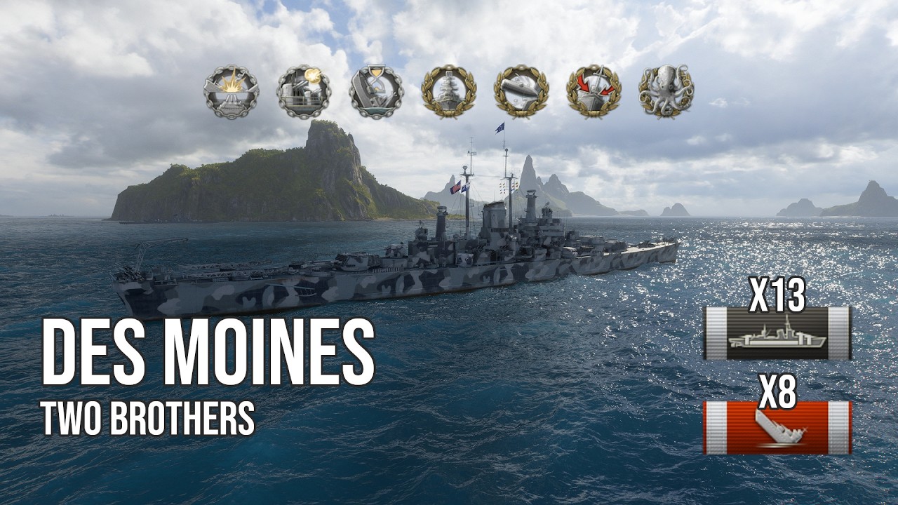 EPIC Match: 8 Kills with the Des Moines - World of Warships