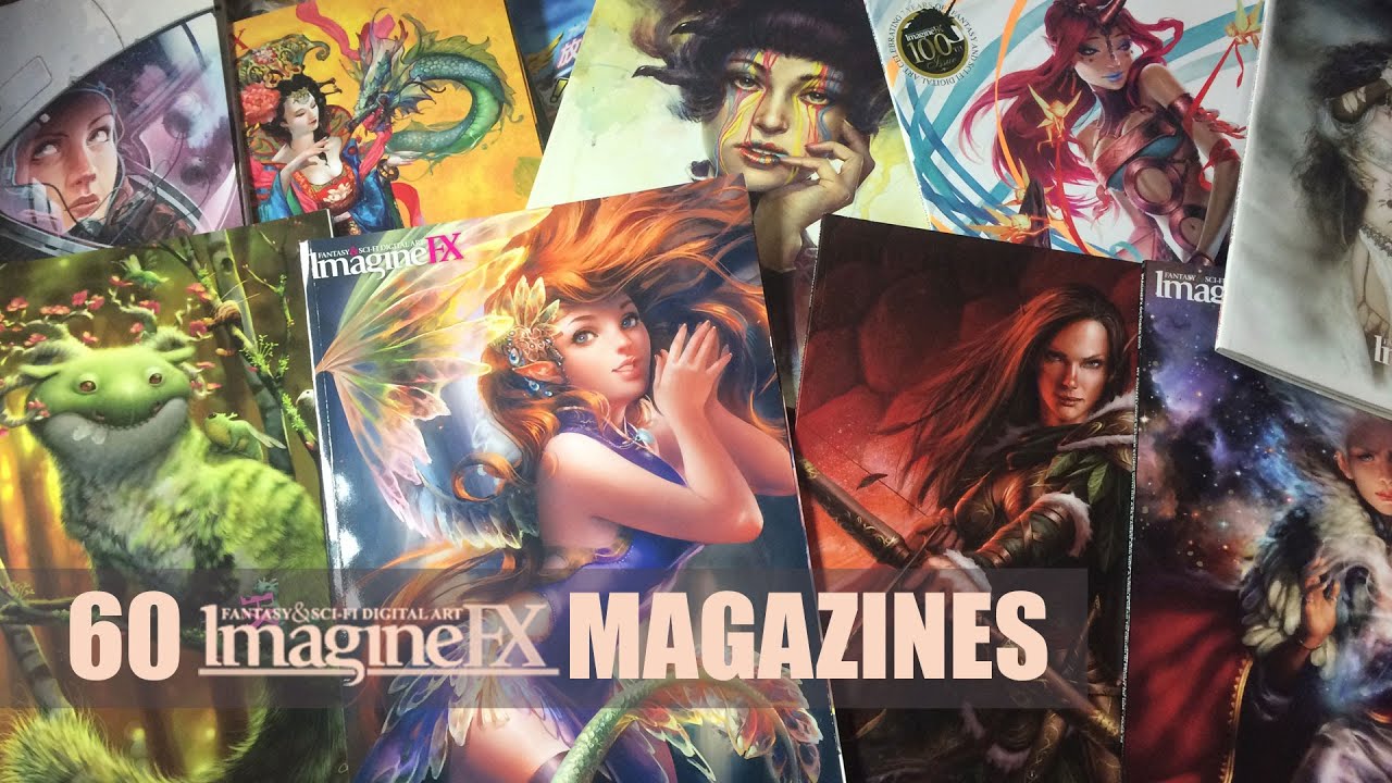 Unboxing 60 Art Magazines - imagineFX Issues and Fantasy Art Vol 1 & 2